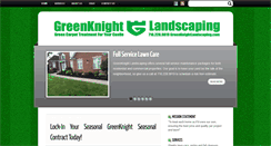 Desktop Screenshot of greenknightlandscaping.com