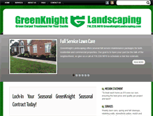 Tablet Screenshot of greenknightlandscaping.com